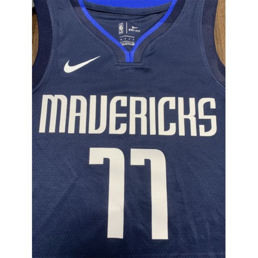 Men's Dallas Mavericks Luka Doncic #77 Navy Finished Swingman Jersey - Statement Editon-Pro Kit Vault | Brand New 26/27 Sports Jerseys